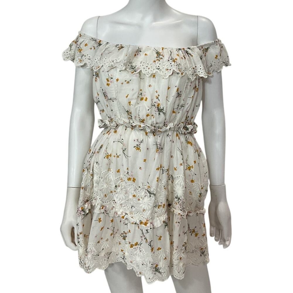Tularosa Ruffled Floral Berklee Mini Dress Size S - Picture 2 of 5